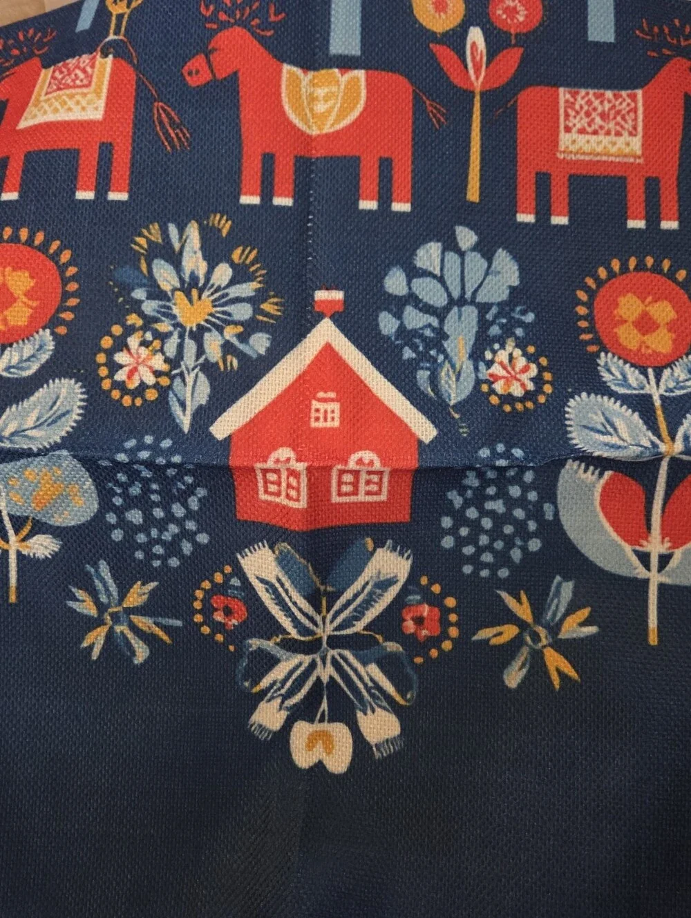 New Christmas Table Runner Dala Dalarna Horse Swedish Scandinavian Folk Art